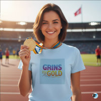 Grins für vergoldete T - Shirt