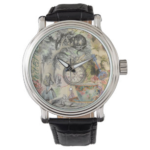 Grinsekatze Alice Wunderland Klassiker Armbanduhr