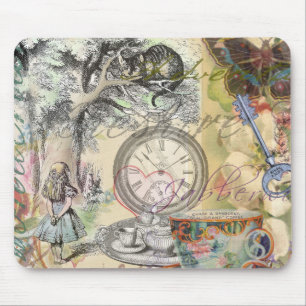 Grinsekatze Alice Wunderland Klassiker Mousepad