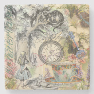 Grinsekatze Alice Wunderland Klassiker Steinuntersetzer