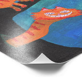 Grinsekatze Fotodruck (Ecke)
