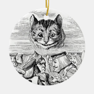 Grinsekatze über der Königin Keramik Ornament