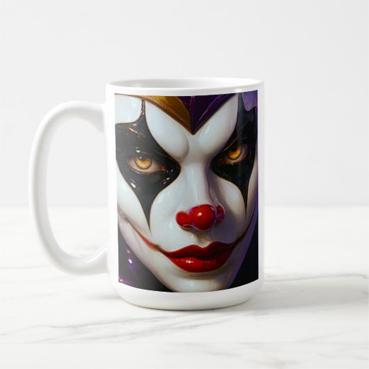 Grinsen des Mitternachtskarnevals Kaffeetasse (Links)