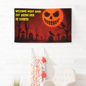 Grinsen des Mondes Friedhof: Halloween-Nacht Banner (Insitu)