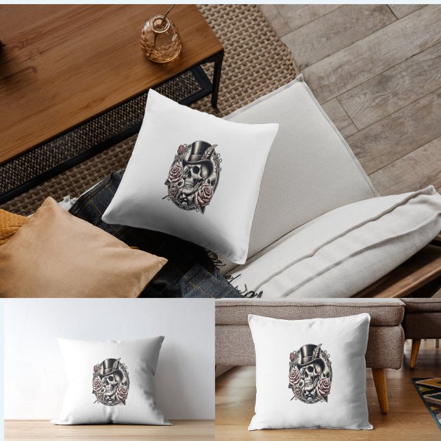 Grinsen des Schädels Kissen (Von Creator hochgeladen)