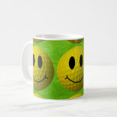 Grinsen Face Golf Ball Kaffeetasse (Vorderseite Links)