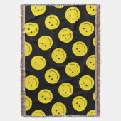 Grinsen gelbes Gesichtsmuster Decke (Vorderseite Vertikal)