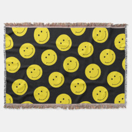 Grinsen gelbes Gesichtsmuster Decke