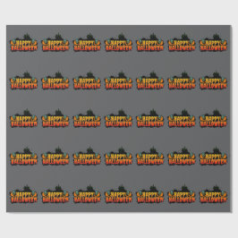 Grinsen Ghouls, Spuk Halloween Geschenkpapier