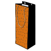 Grinsen-Halloween-Party Geschenktüte Für Weinflaschen (Rückseite Schrägansicht)