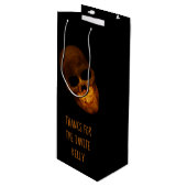 Grinsen-Halloween-Party Geschenktüte Für Weinflaschen (Vorderseite Schrägansicht)
