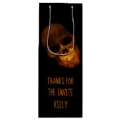 Grinsen-Halloween-Party Geschenktüte Für Weinflaschen (Vorderseite)