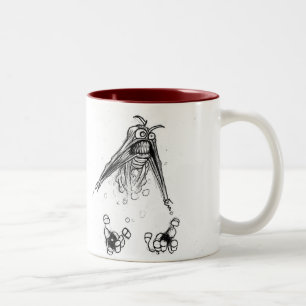Grinsen Hexe Zweifarbige Tasse