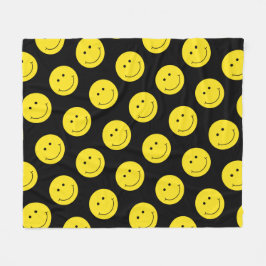 Grinsen Lächelgelbes Gesicht Fleecedecke
