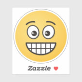 Grinsen mit offenen Augen Aufkleber (Blatt)