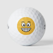Grinsen mit offenen Augen Golfball (Vorderseite)