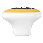 Grinsen mit offenen Augen Keramikknauf (Seitenansicht)