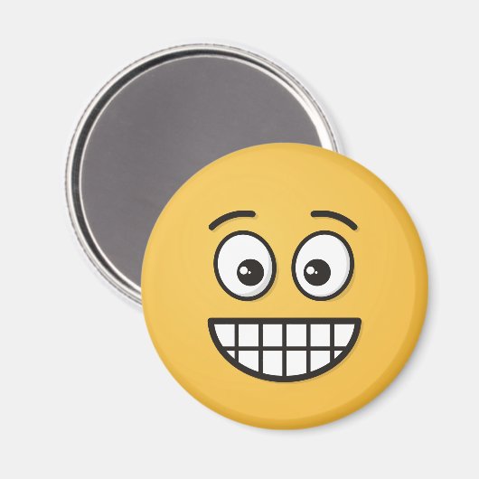 Grinsen mit offenen Augen Magnet (Vorderseite/Rückseite)
