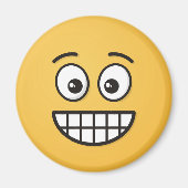 Grinsen mit offenen Augen Magnet (Vorne)