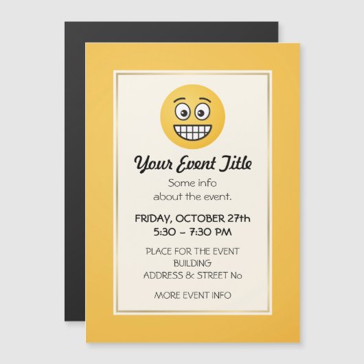 Grinsen mit offenen Augen Magnetkarte (Vorne/Hinten)