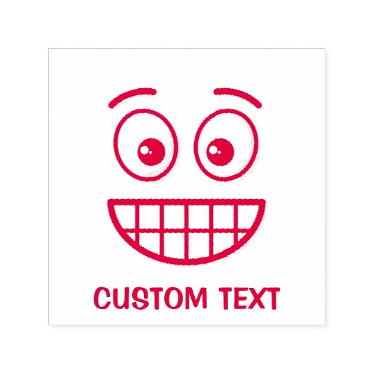 Grinsen mit offenen Augen Permastempel (Design)