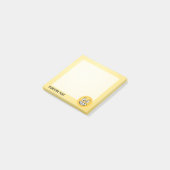 Grinsen mit offenen Augen Post-it Klebezettel (angewinkelt)