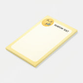Grinsen mit offenen Augen Post-it Klebezettel (angewinkelt)