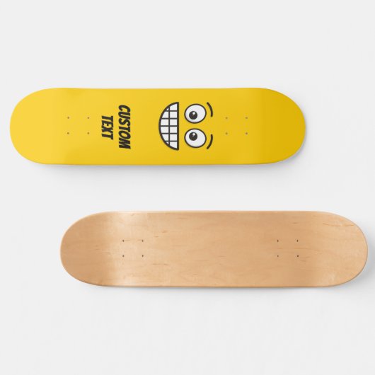 Grinsen mit offenen Augen Skateboard (Horizontal)