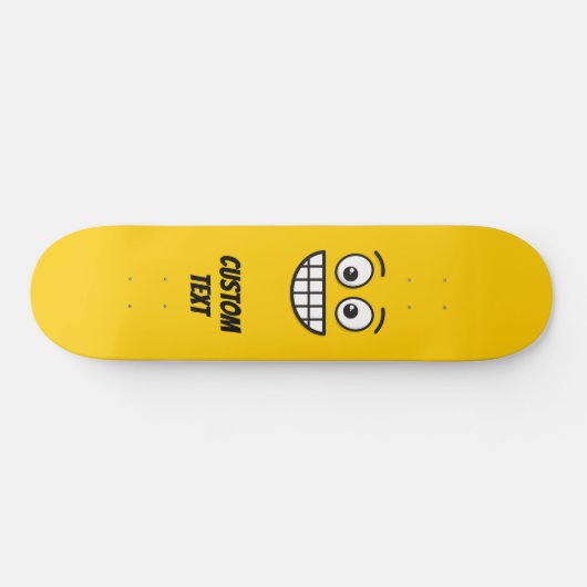 Grinsen mit offenen Augen Skateboard (Horizontal)