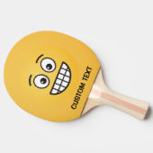 Grinsen mit offenen Augen Tischtennis Schläger (Seitenansicht)