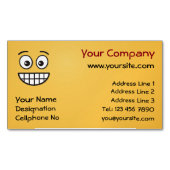 Grinsen mit Open Eyes Business Card Magnet (Vorderseite)