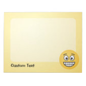 Grinsen mit Open Eyes Notepad Notizblock (Vorderseite)