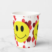 Grinsen mit Red Balloons Party Pappbecher (Vorderseite)