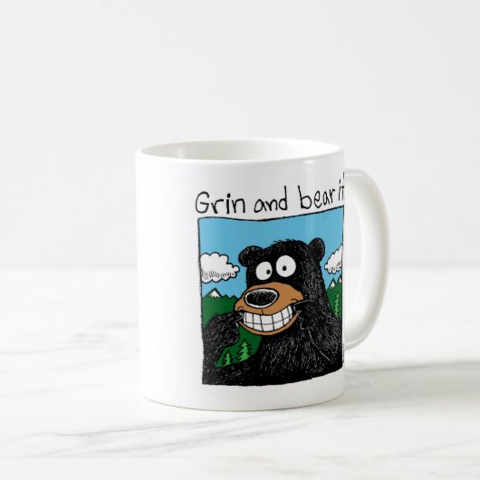 grinsen Sie u. tragen Sie es Kaffeetasse (VorderseiteRechts)