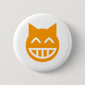Grinsen von Emoji Katze Button (Vorderseite)