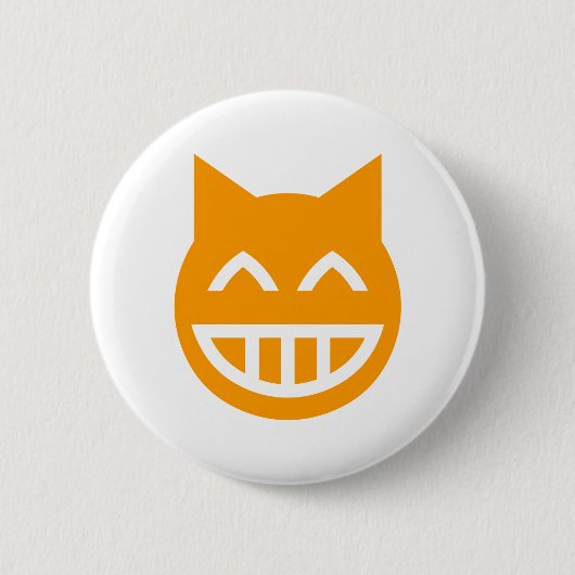 Grinsen von Emoji Katze Button (Vorderseite)