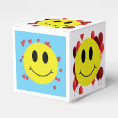 Grinsen von Gesichtern mit Roten Herzblasen Geschenkschachtel (Vorderseite)