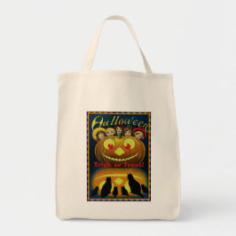 Grinsen von Jack o' Lantern & Children Halloween Tragetasche