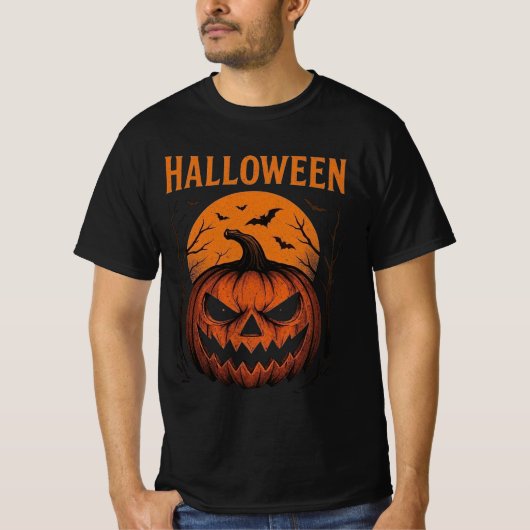 Grinsen von Jack-O'-Lantern & Flecht Klassisches H T-Shirt (Vorderseite)