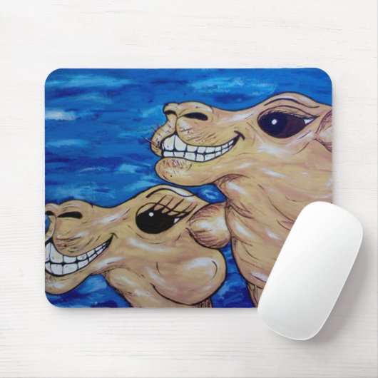 Grinsende Kamele Mousepad (Mit Mouse)
