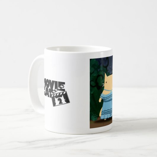 Grinsende Katze Kaffeetasse (Vorderseite Links)