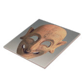 Grinsende Maske der Terrakotta von San Sperate, Fliese (Seite)