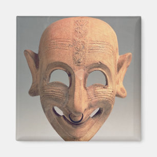 Grinsende Maske der Terrakotta von San Sperate, Magnet