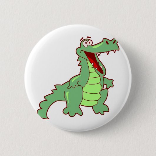 Grinsender Alligator Button (Vorderseite)