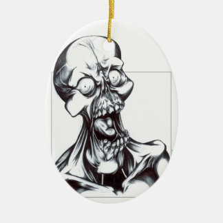 Grinsender Ghoul Keramik Ornament