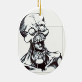 Grinsender Ghoul Keramik Ornament (Hinten)