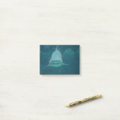 Grinsender Haifisch Post-it Klebezettel (Auf Schreibtisch)