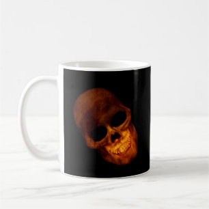 Grinsender Totenkopf aus Gold Kaffeetasse