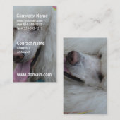 Grinsender weißer Standardpudel Visitenkarte (Vorne/Hinten)