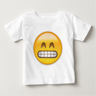 Grinsendes Gesicht mit lächelnden Augen Emoji Baby T-shirt